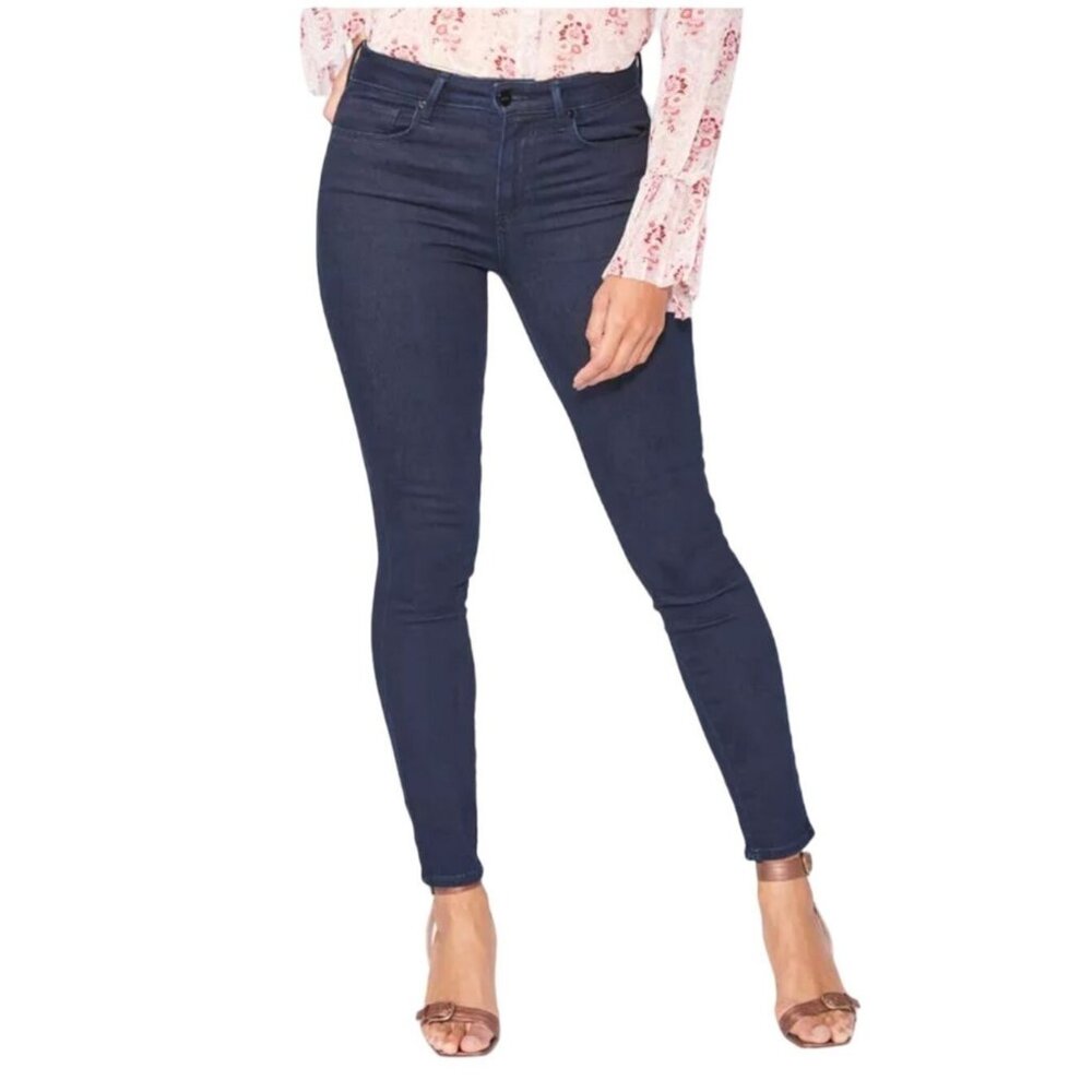 NWT PAIGE Hoxton Skinny Ankle Jeans 28 Denali Dark Wash High Rise Stretch Denim